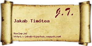 Jakab Timótea névjegykártya